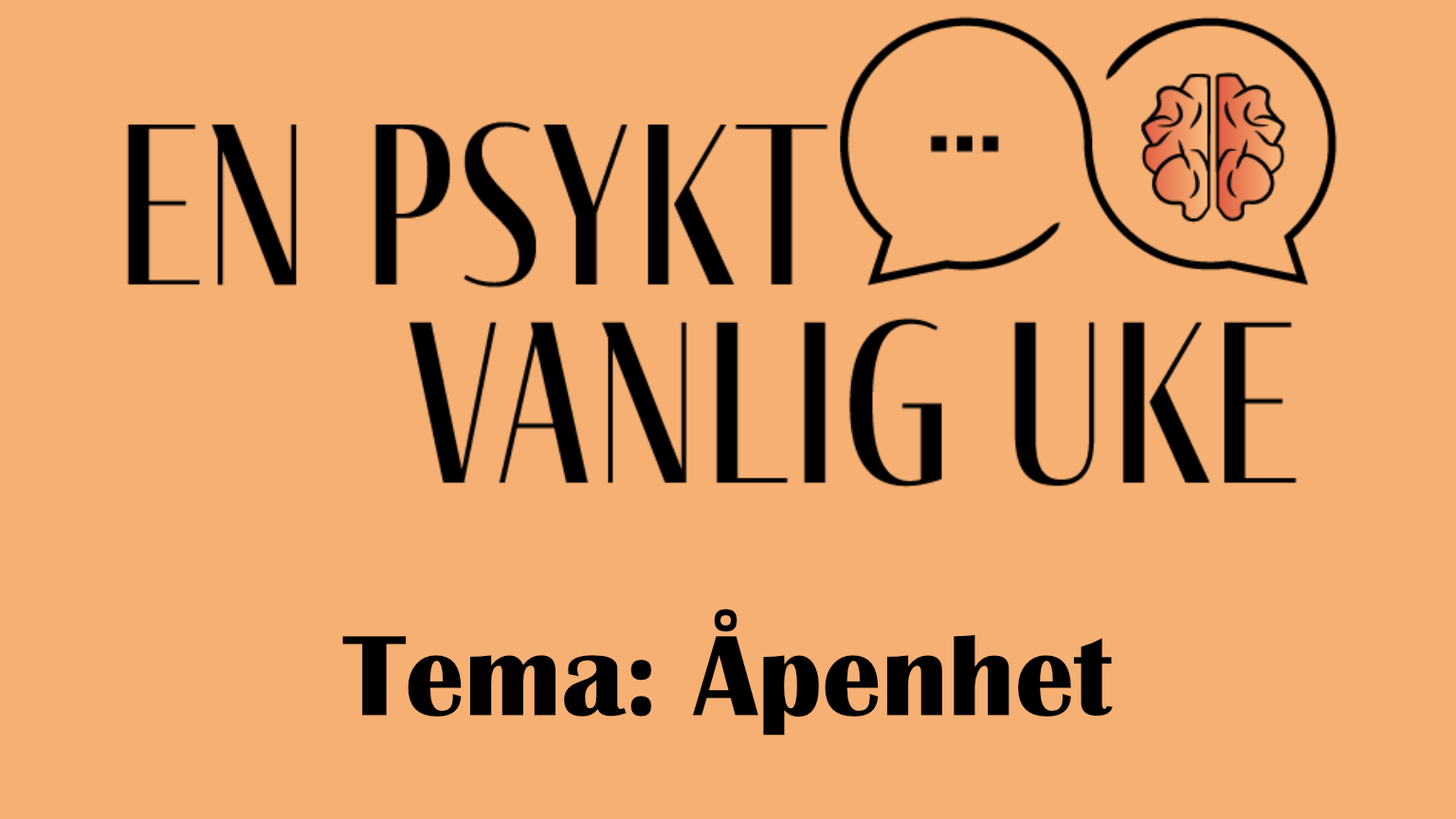 Banner for en psykt vanlig uke 2022 om temaet Åpenhet