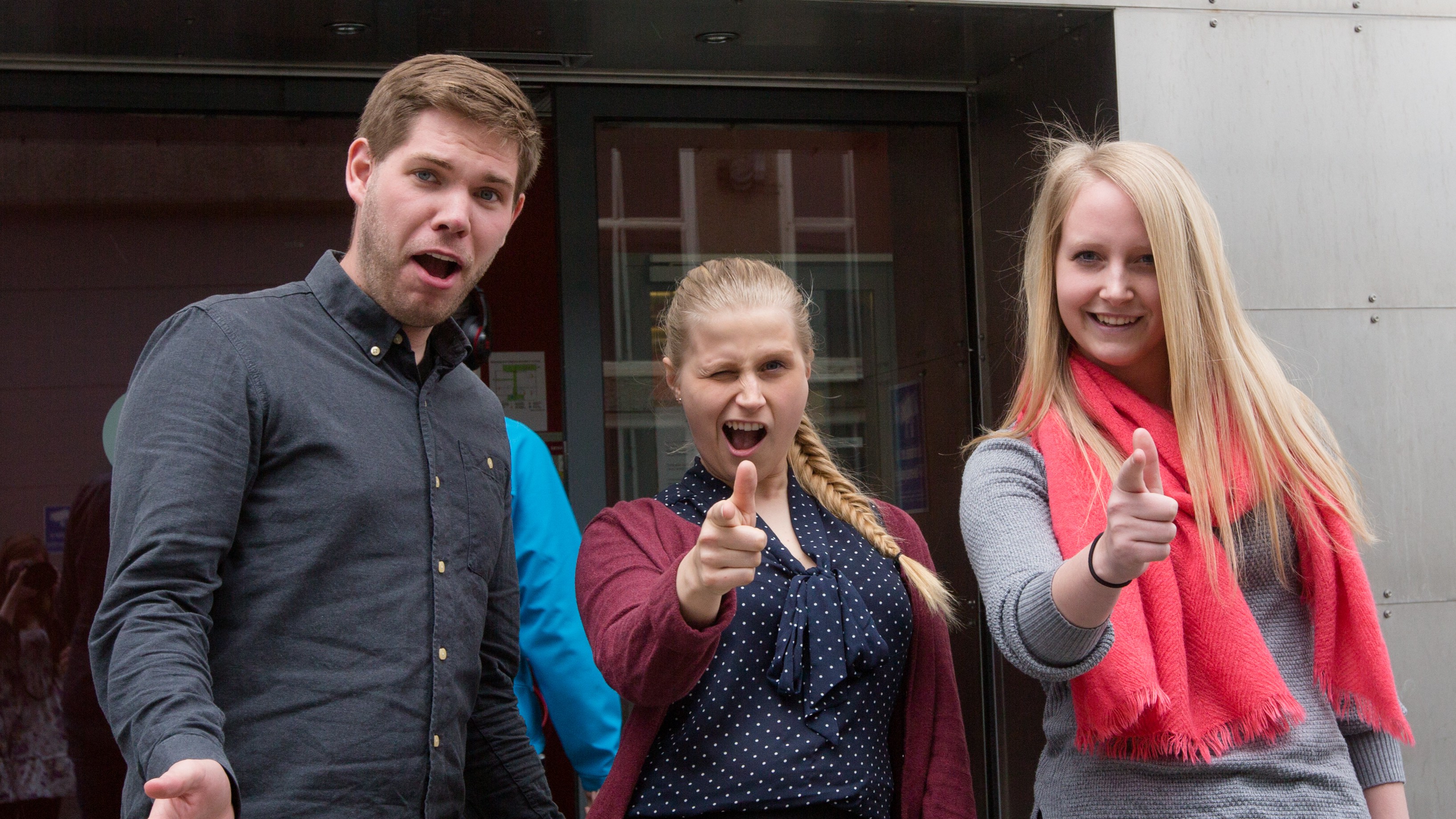 Thor Håkon, Pia og Caroline stilte til valg for lederrollen av Online til generalforsamlingen 2015.